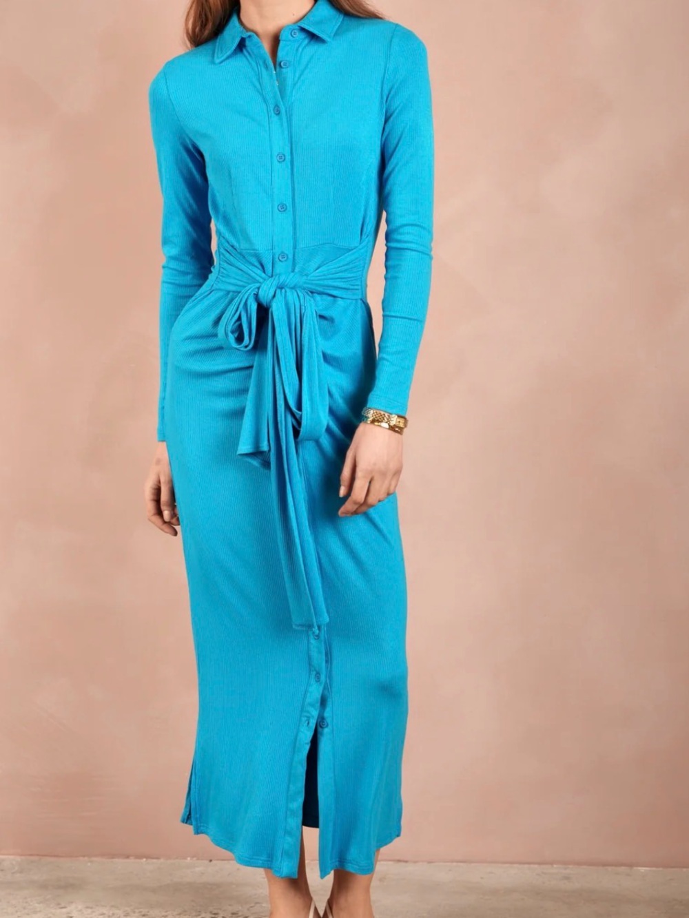 Ruched Collared Dress